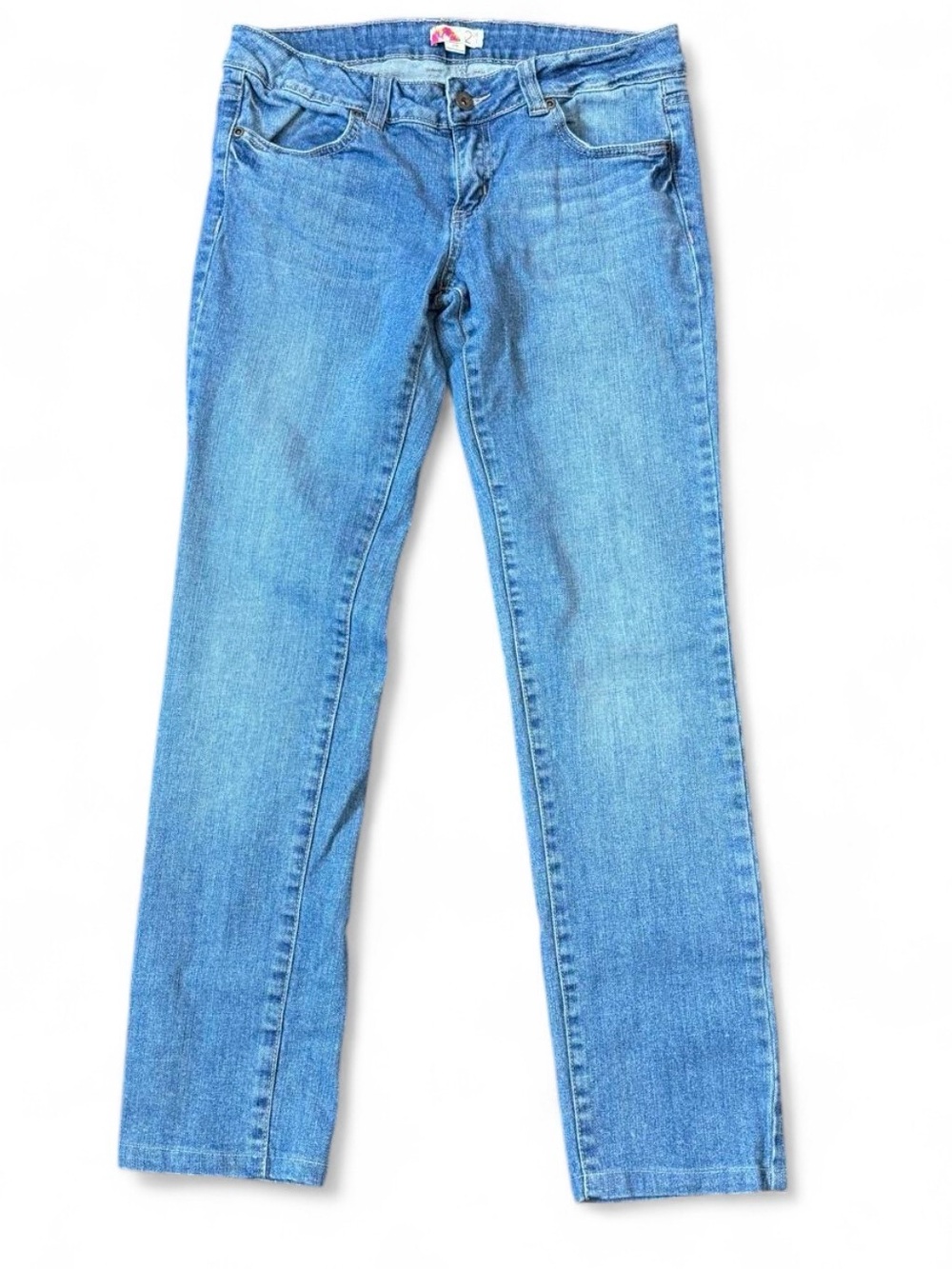 Vintage Forever 21 Low Rise Jeans Size 28 Y2K Straight Leg Blue Denim